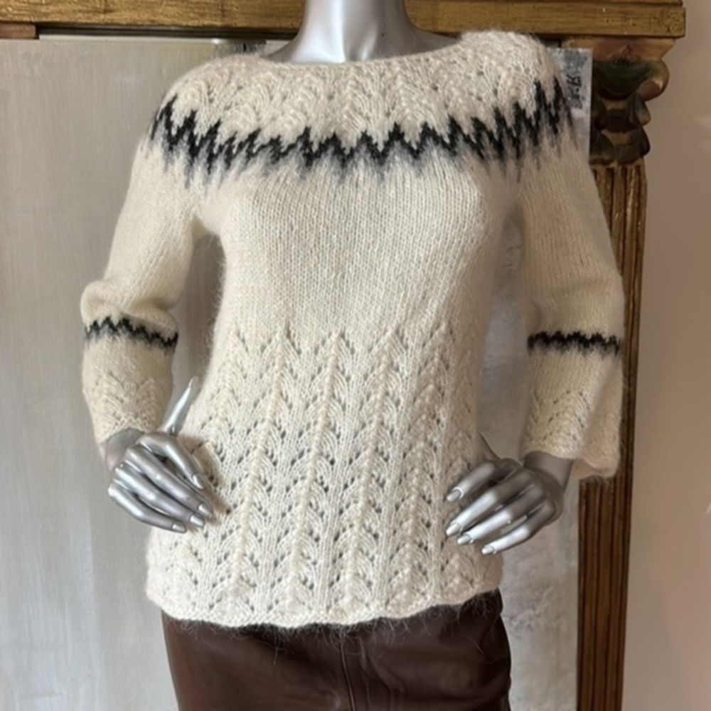 Mohair Italy Handmade Sweater S - Picture 2 of 8